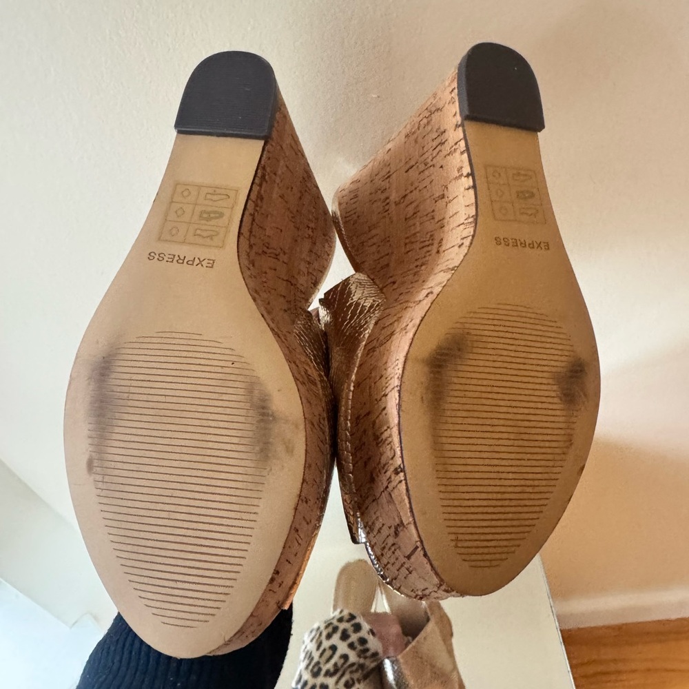 Express Metallic Wedge Sandals - Picture 5 of 5